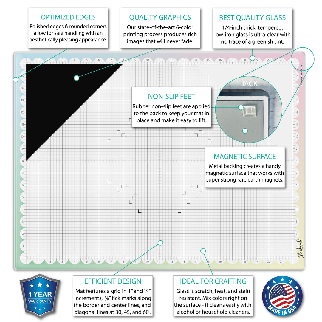 Magnetic Glass Craft Mat