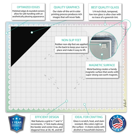Magnetic Glass Craft Mat
