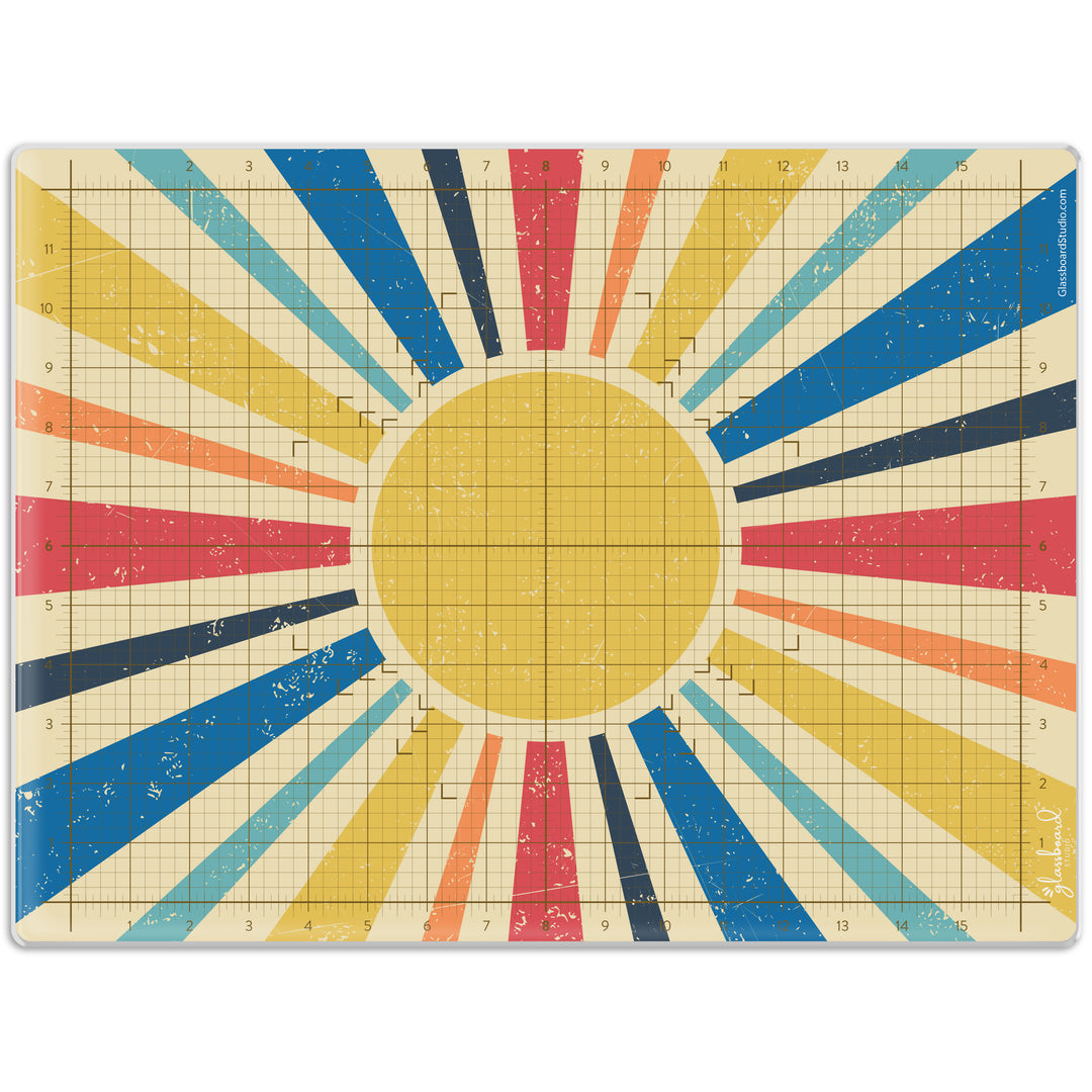 Retro Sun Magnetic Glass Craft Mat