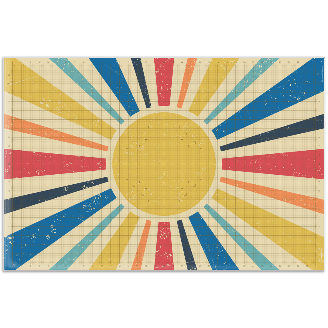 Retro Sun Magnetic Glass Craft Mat