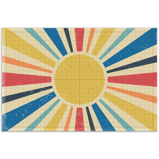 Retro Sun Magnetic Glass Craft Mat