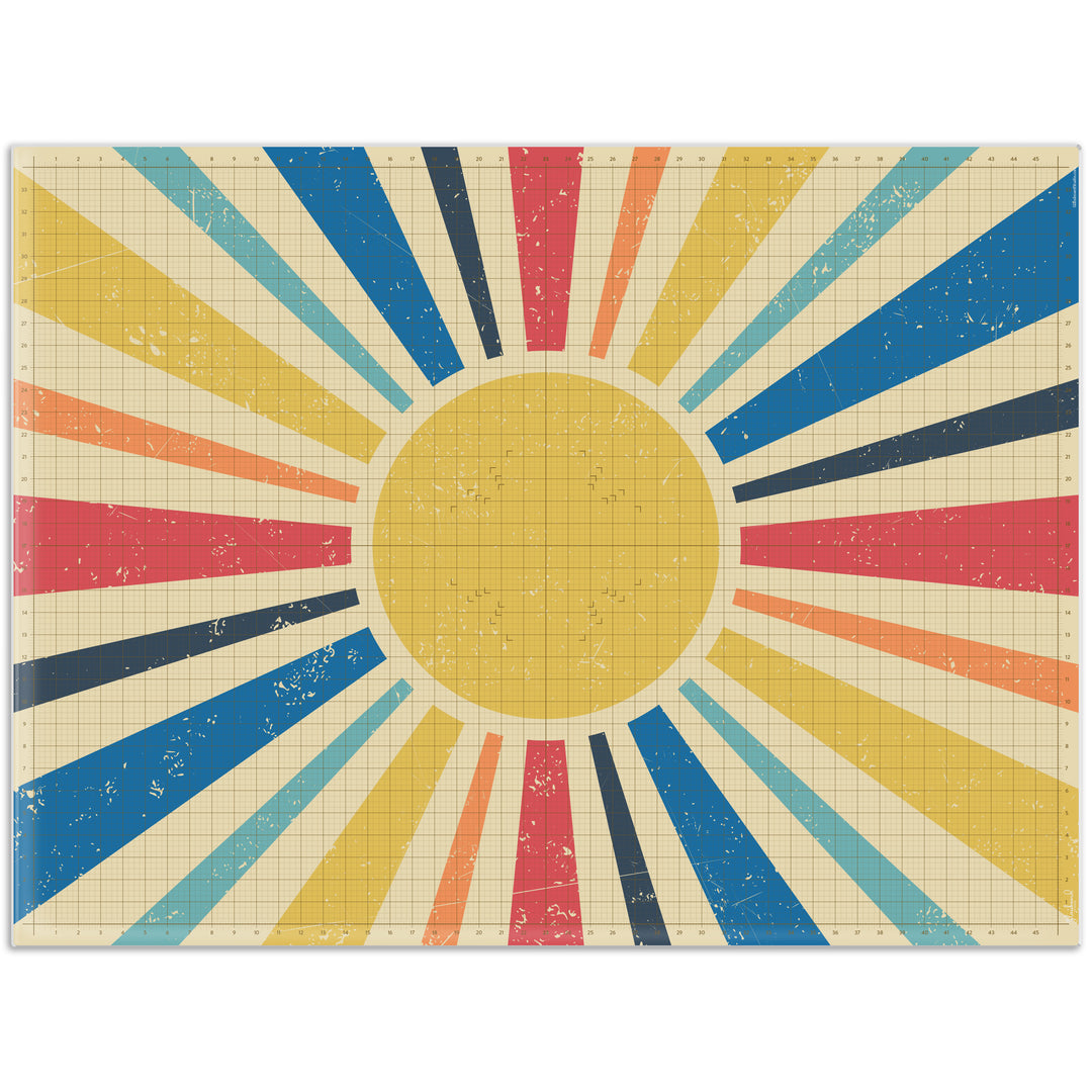Retro Sun Magnetic Glass Craft Mat