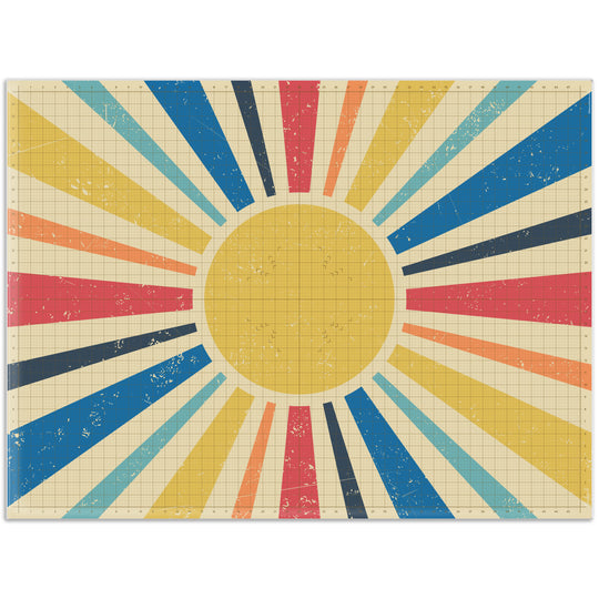 Retro Sun Magnetic Glass Craft Mat