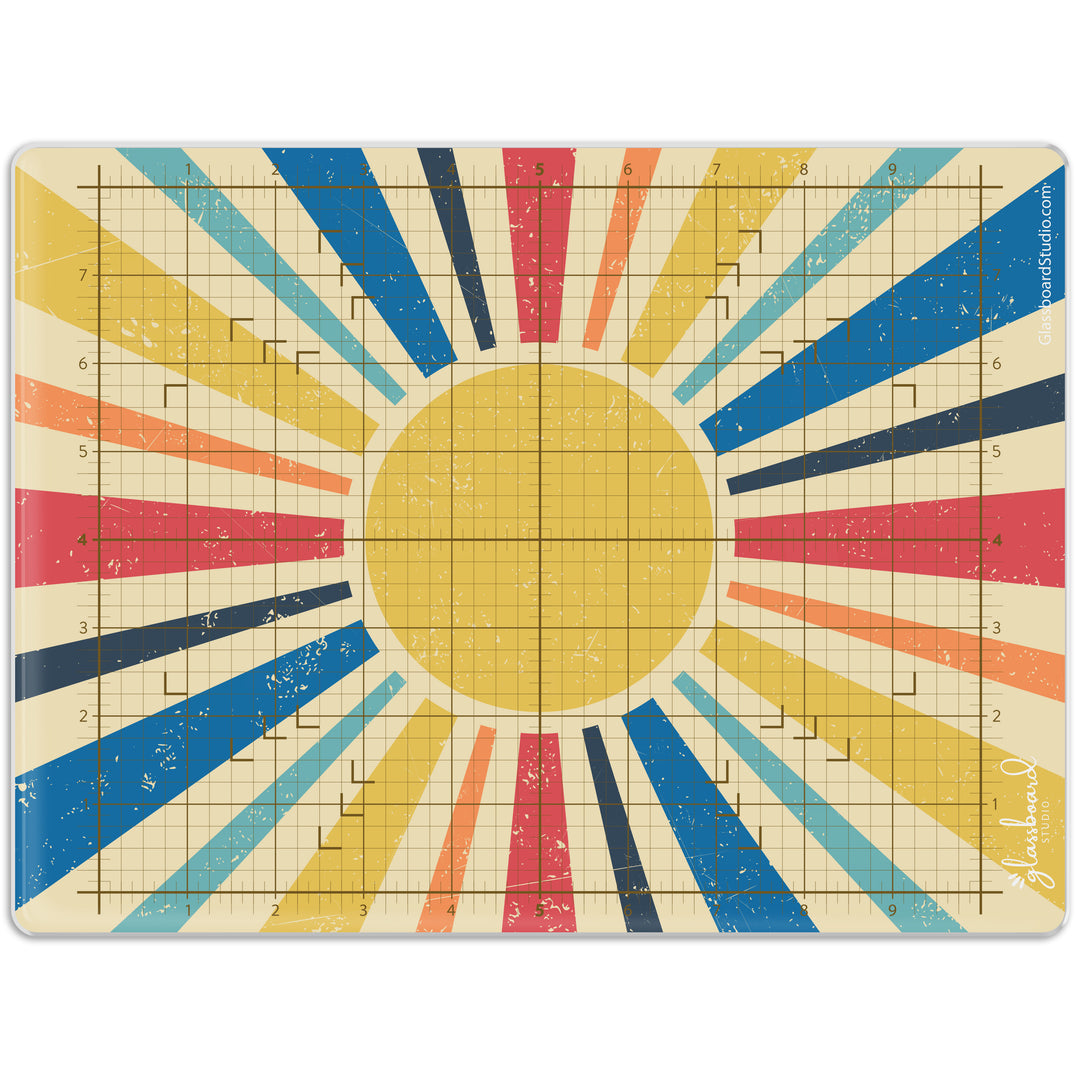 Retro Sun Magnetic Glass Craft Mat