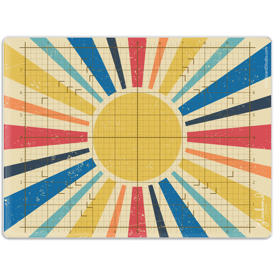 Retro Sun Magnetic Glass Craft Mat