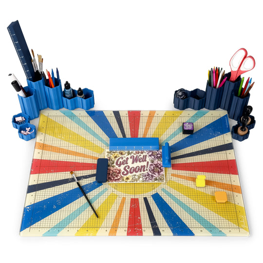 Retro Sun Magnetic Glass Craft Mat