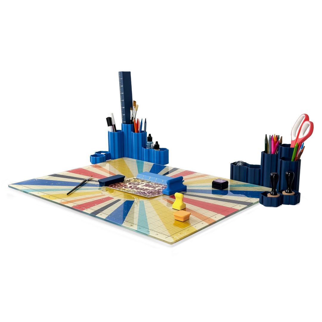 Retro Sun Magnetic Glass Craft Mat