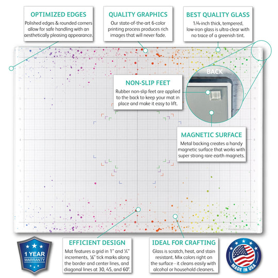 Magnetic Glass Craft Mat