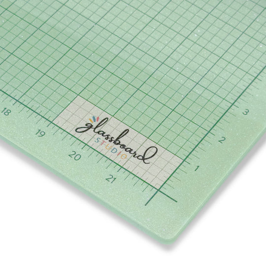 Emerald Green Sparkle Magnetic Glass Craft Mat