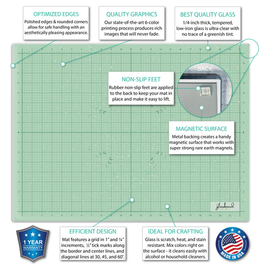 Magnetic Glass Craft Mat