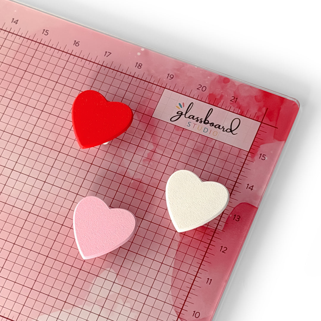 Watercolor Hearts Magnet Set