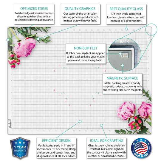 Magnetic Glass Craft Mat