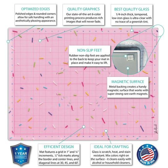 Magnetic Glass Craft Mat