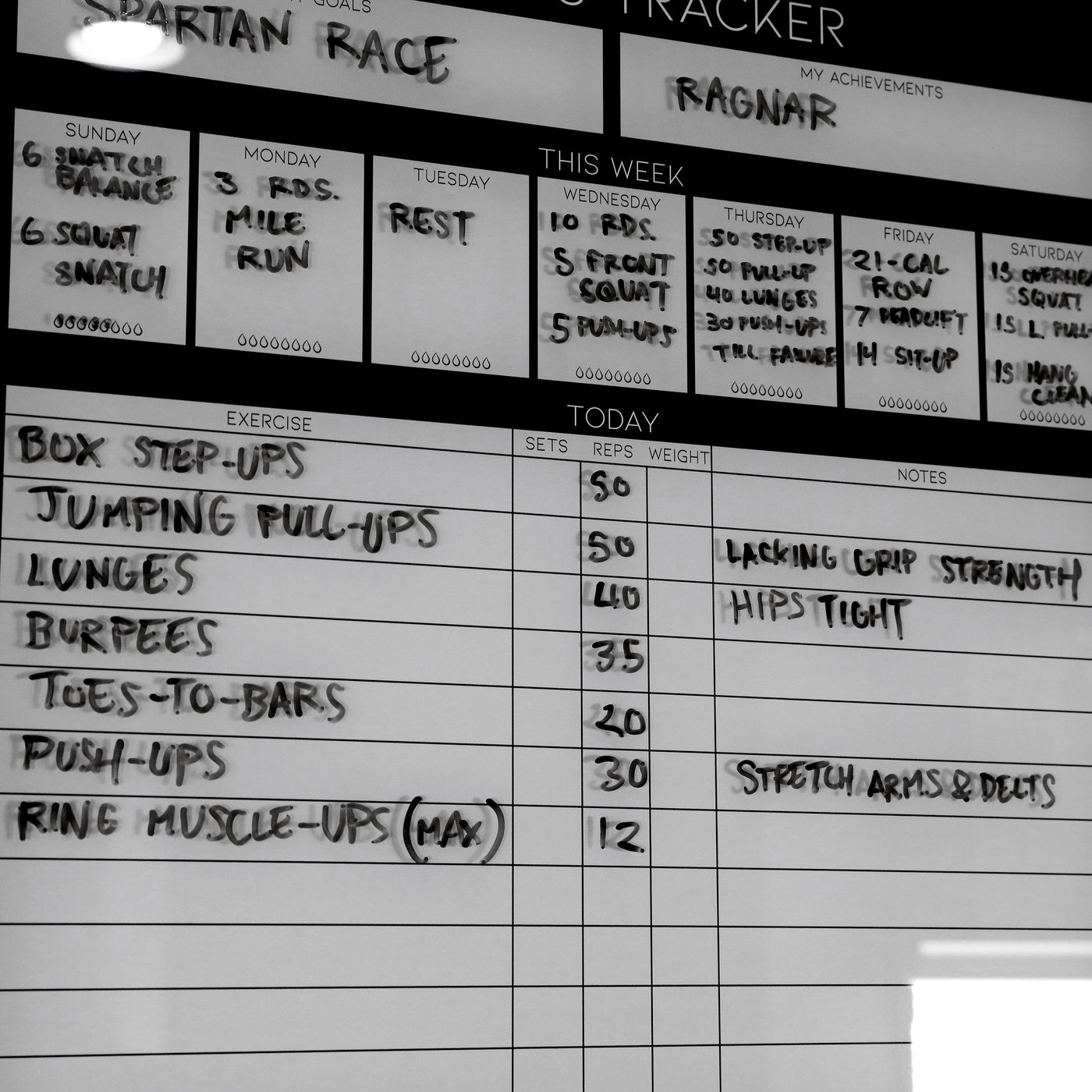 Fitness Tracker Glassboard