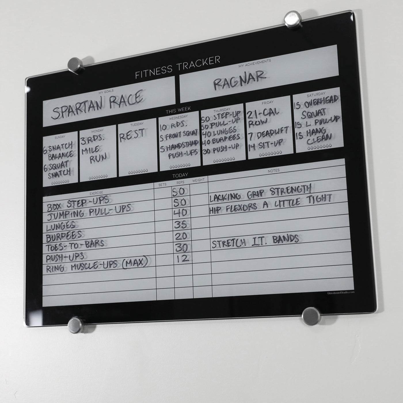 Fitness Tracker Glassboard