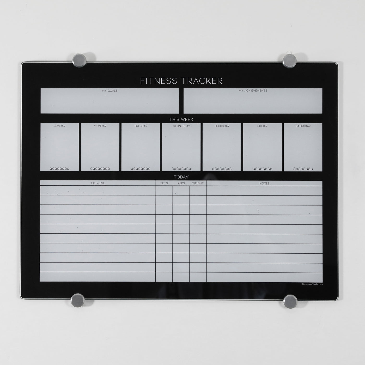 Fitness Tracker Glassboard