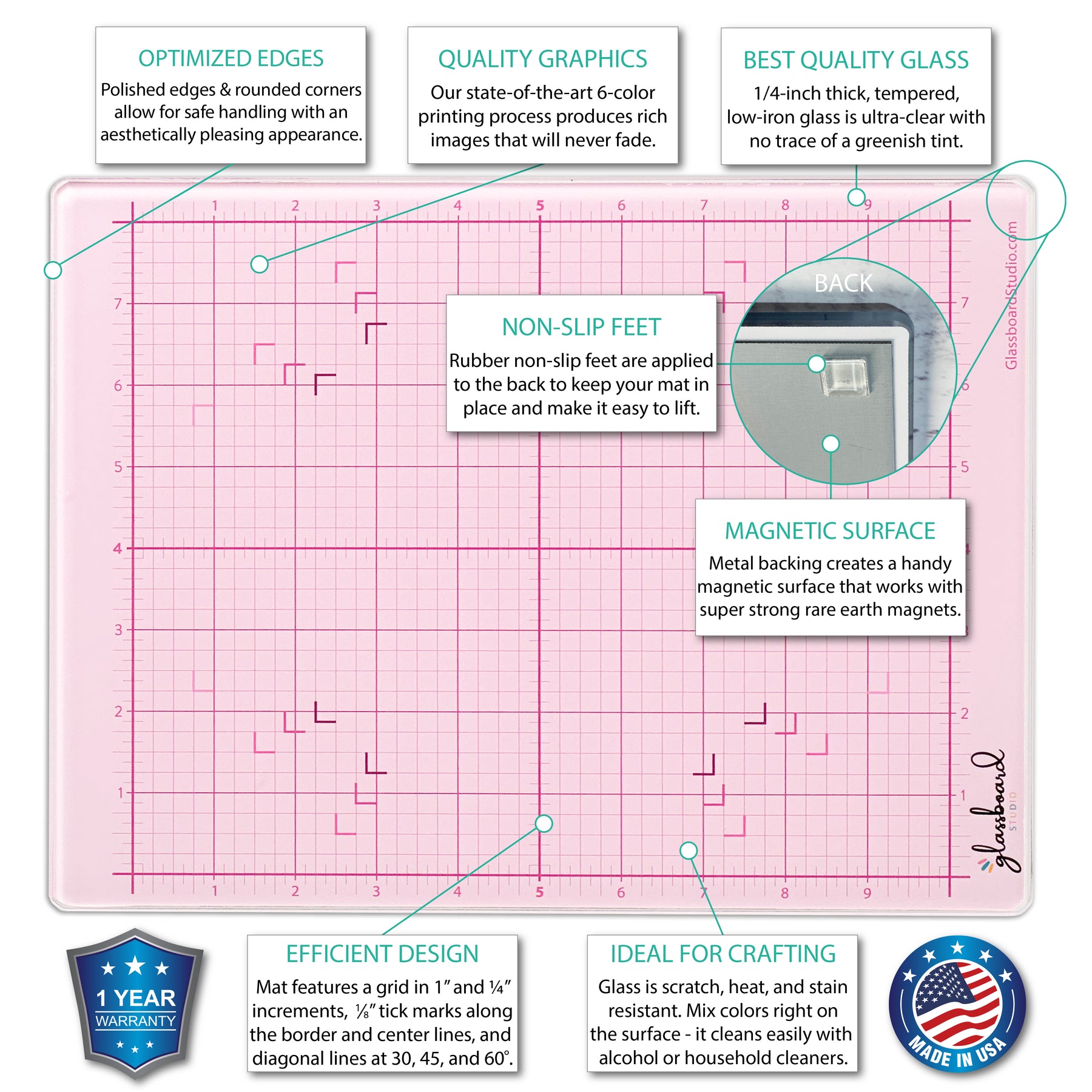 Magnetic Glass Craft Mat – Glassboard Studio