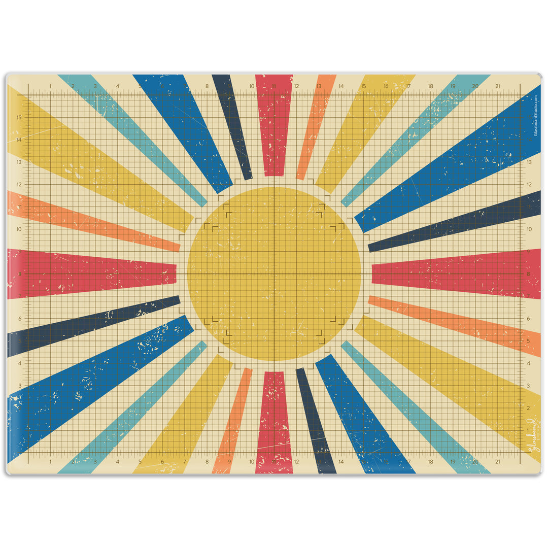 Retro Sun Magnetic Glass Craft Mat