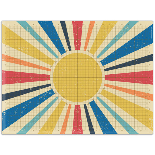 Retro Sun Magnetic Glass Craft Mat