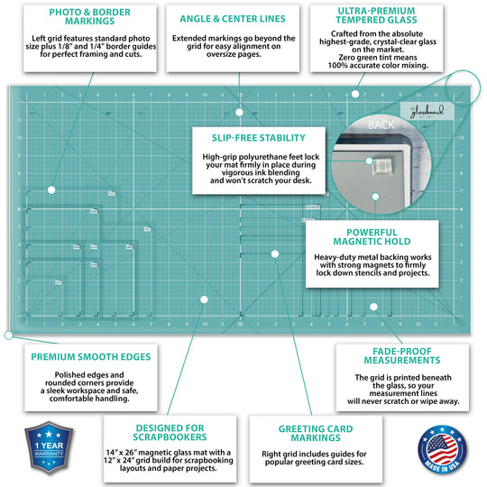 Scrapbook Magnetic Glass Craft Mat