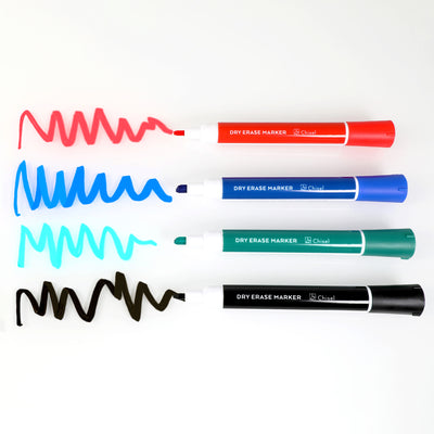 Chisel Tip Dry-Erase Markers - 4 pack