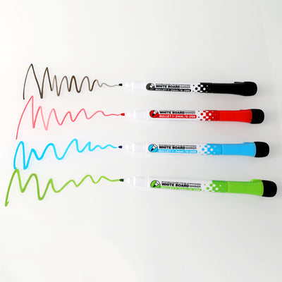 Fine Tip Dry-Erase Markers - 4 Pack