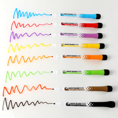 Fine Tip Dry-Erase Markers - 8 Pack