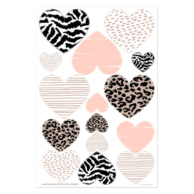 Animal Print Hearts Sticker Oodle