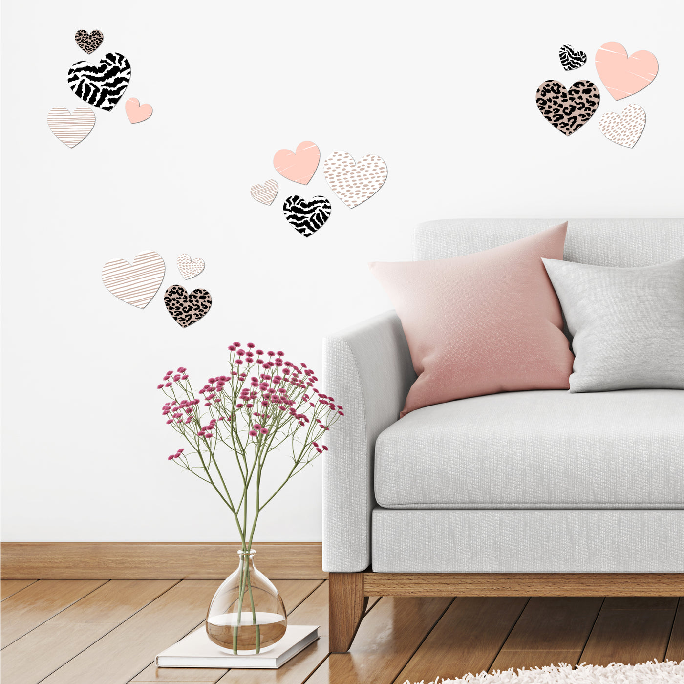 Animal Print Hearts Sticker Oodle