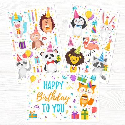 Animal Birthday Sticker Oodle | Reusable!