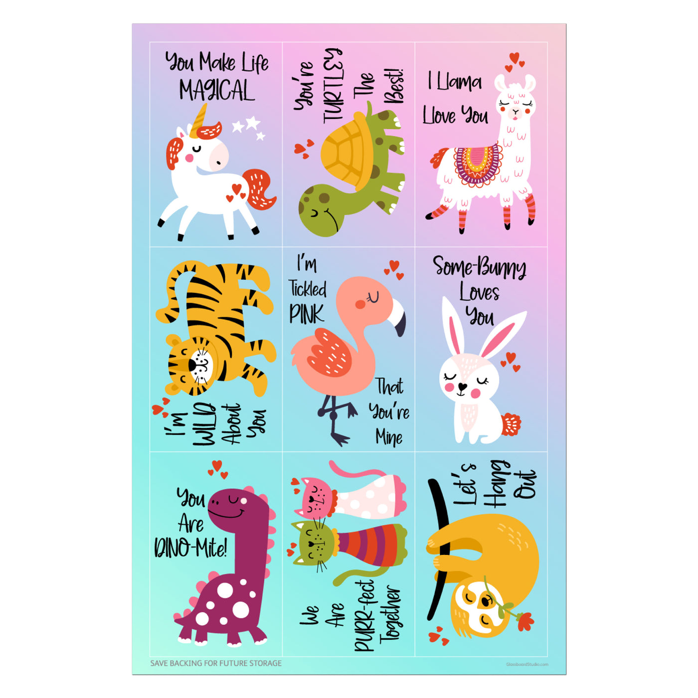 Animal Valentines Sticker Oodle