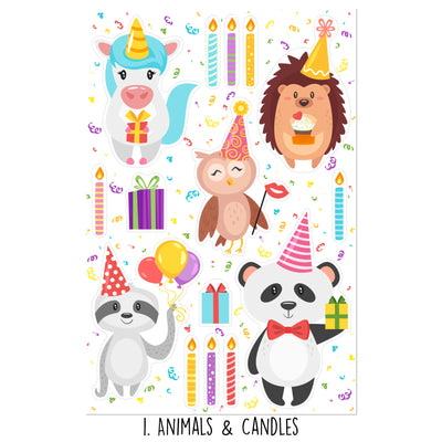 Animal Birthday Sticker Oodle | Reusable!