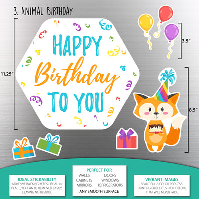 Animal Birthday Sticker Oodle | Reusable!