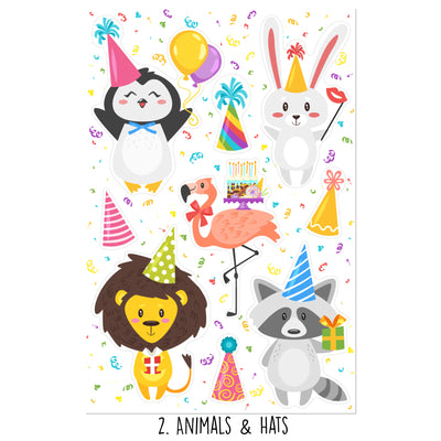 Animal Birthday Sticker Oodle | Reusable!