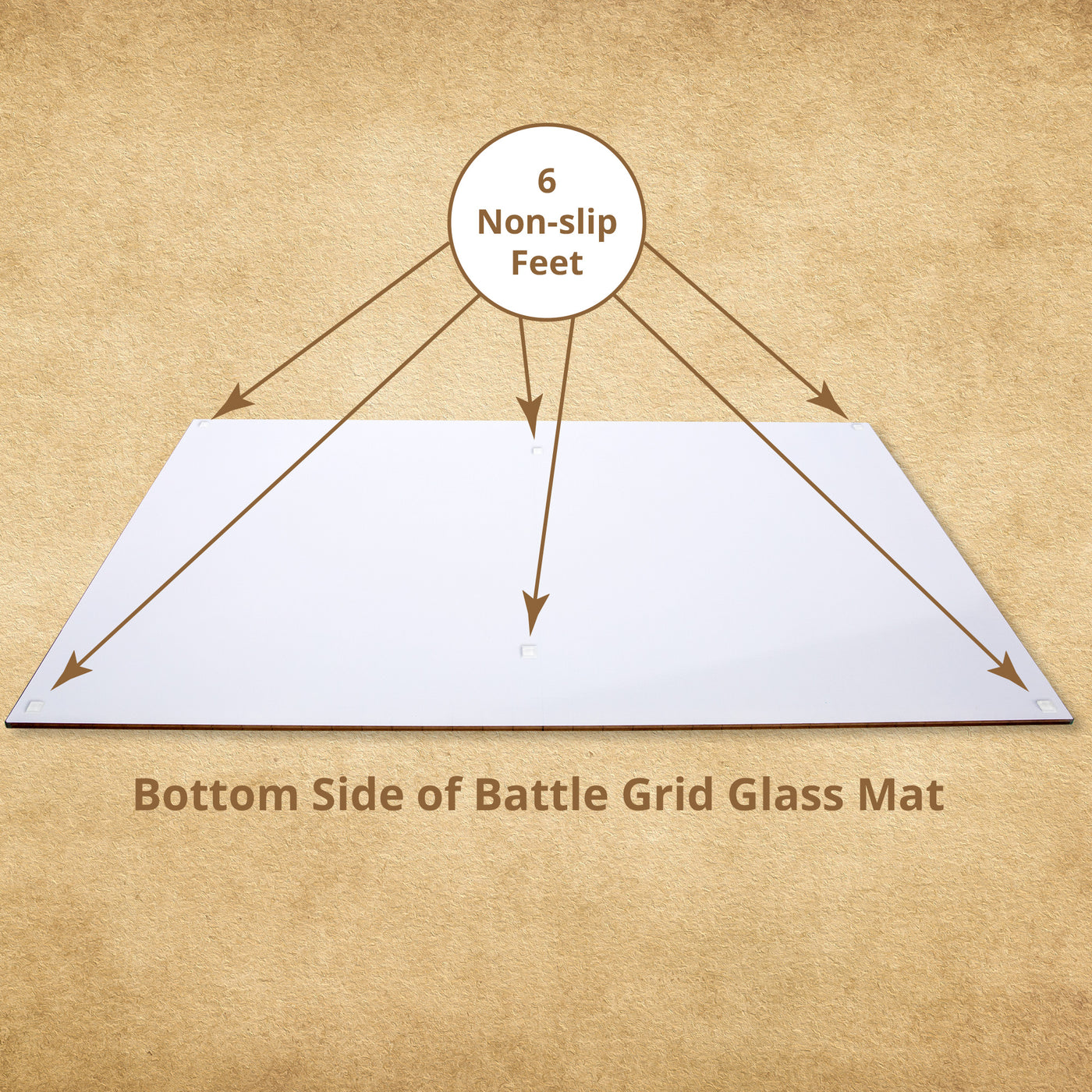 Battle Grid Game Mat for DND Role Play Glassboard