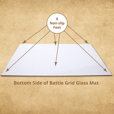 Battle Grid Game Mat for DND Role Play Glassboard