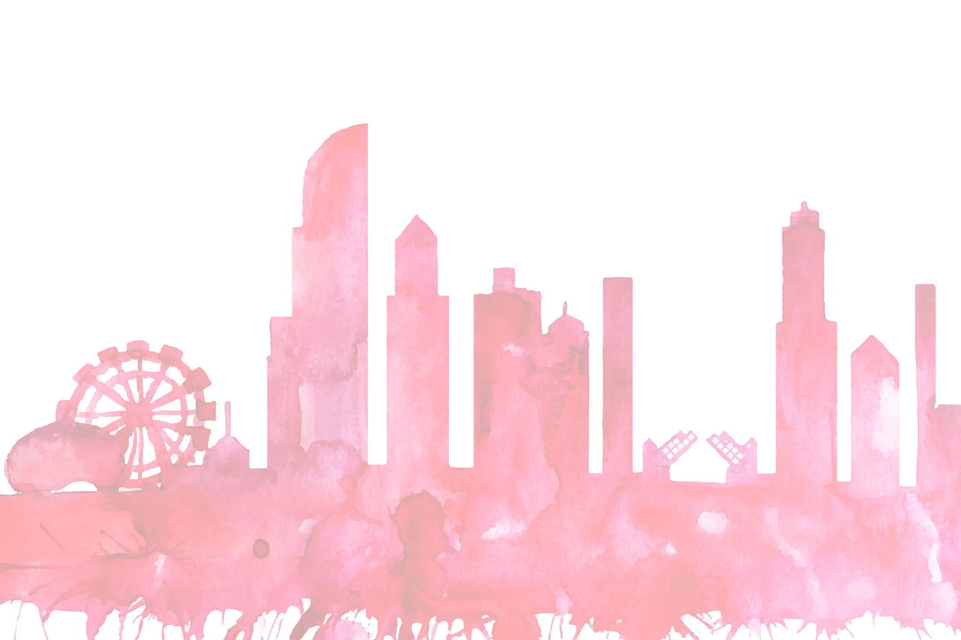 Chicago Watercolor Glassboard