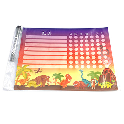 Dinosaur Kids Task Chart Sticker Doodles