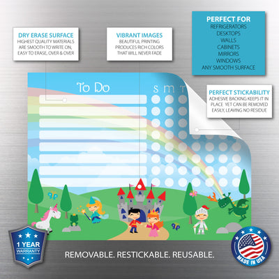 Fairy Tale Kids Task Chart Sticker Doodles
