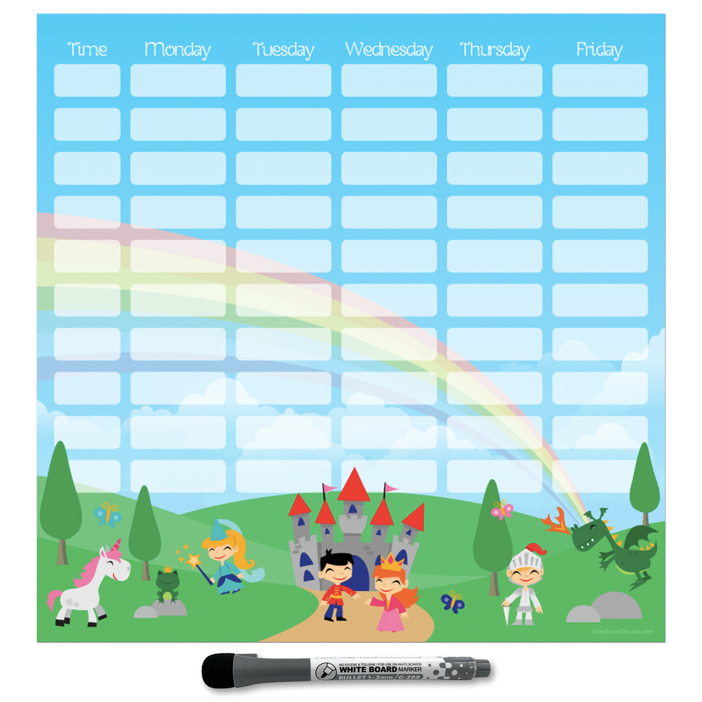 Kids School Schedule Sticker Doodles