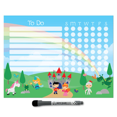 Fairy Tale Kids Task Chart Sticker Doodles