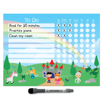 Fairy Tale Kids Task Chart Sticker Doodles