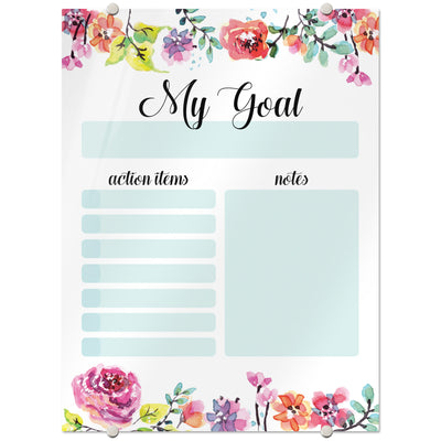 Floral Goal Glassboard