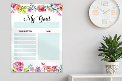 Floral Goal Glassboard
