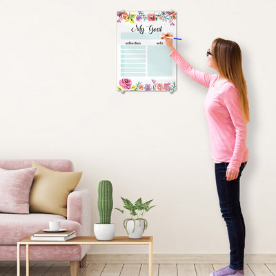 Floral Goal Glassboard