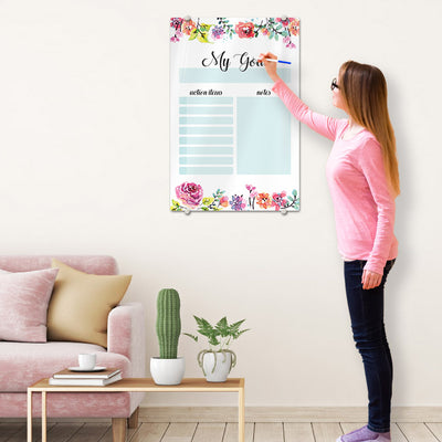 Floral Goal Glassboard