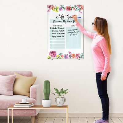 Floral Goal Glassboard