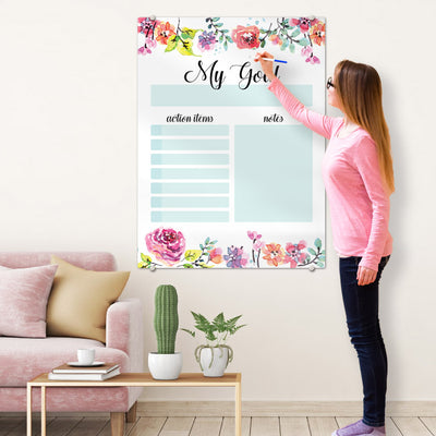 Floral Goal Glassboard