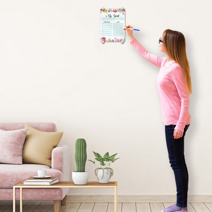 Floral Goal Glassboard