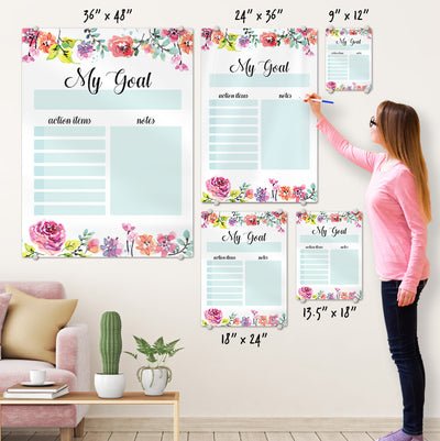Floral Goal Glassboard